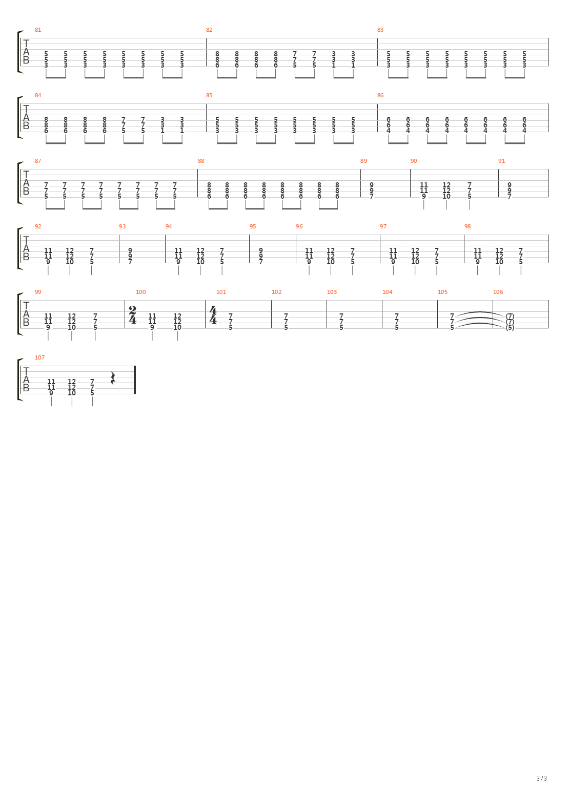 Blazing Flames Of War吉他谱