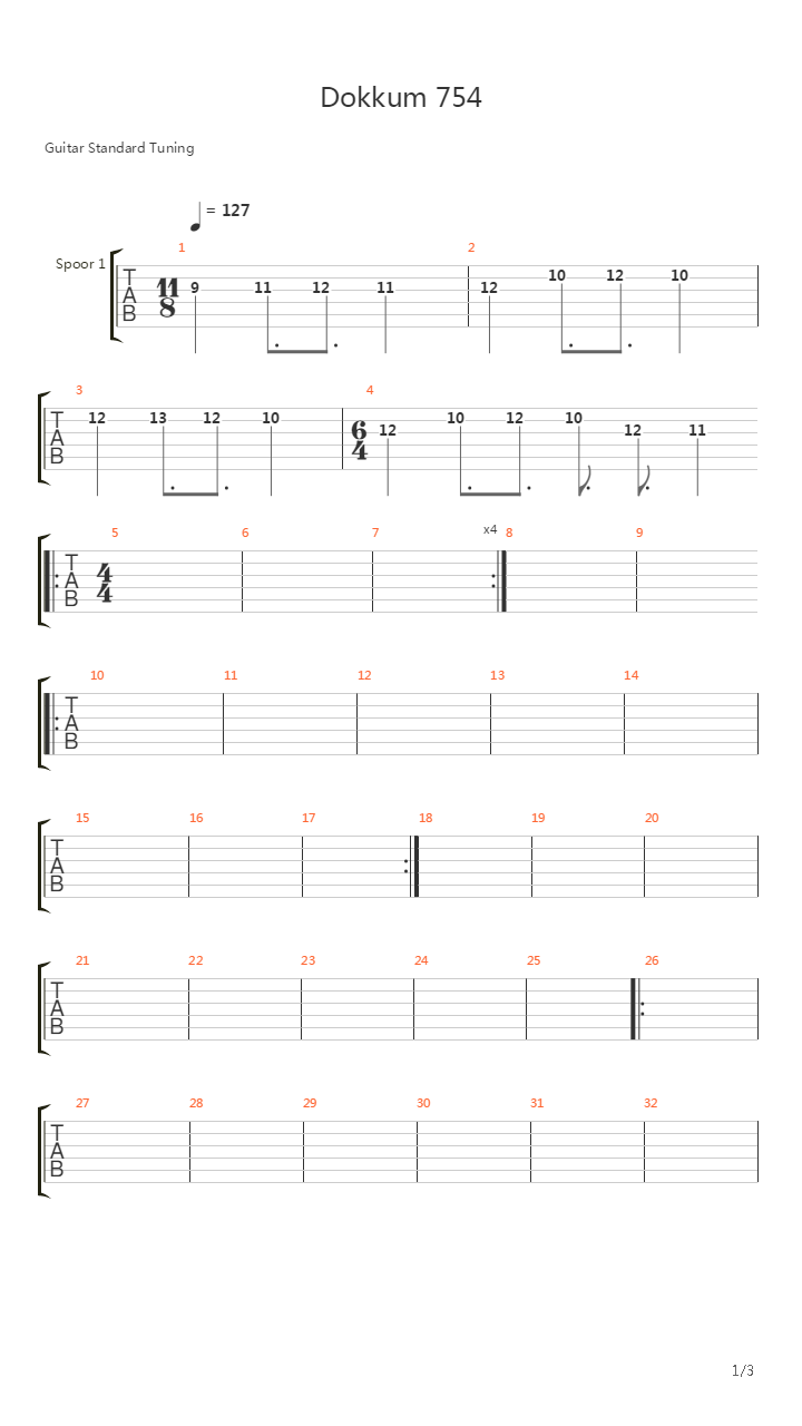 Dokkum 754吉他谱