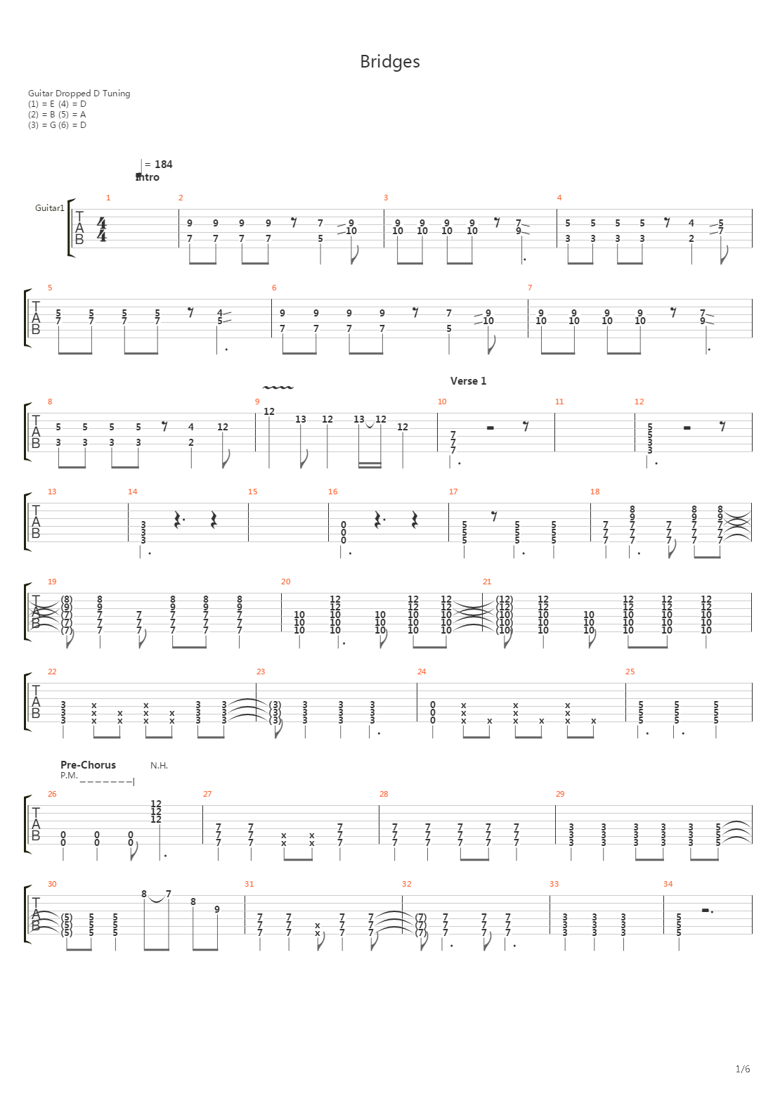 Bridges吉他谱