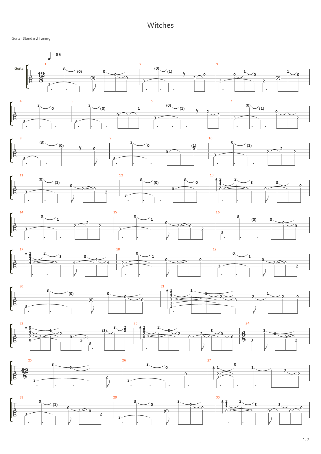 Witches吉他谱
