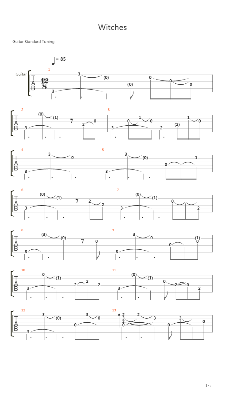 Witches吉他谱