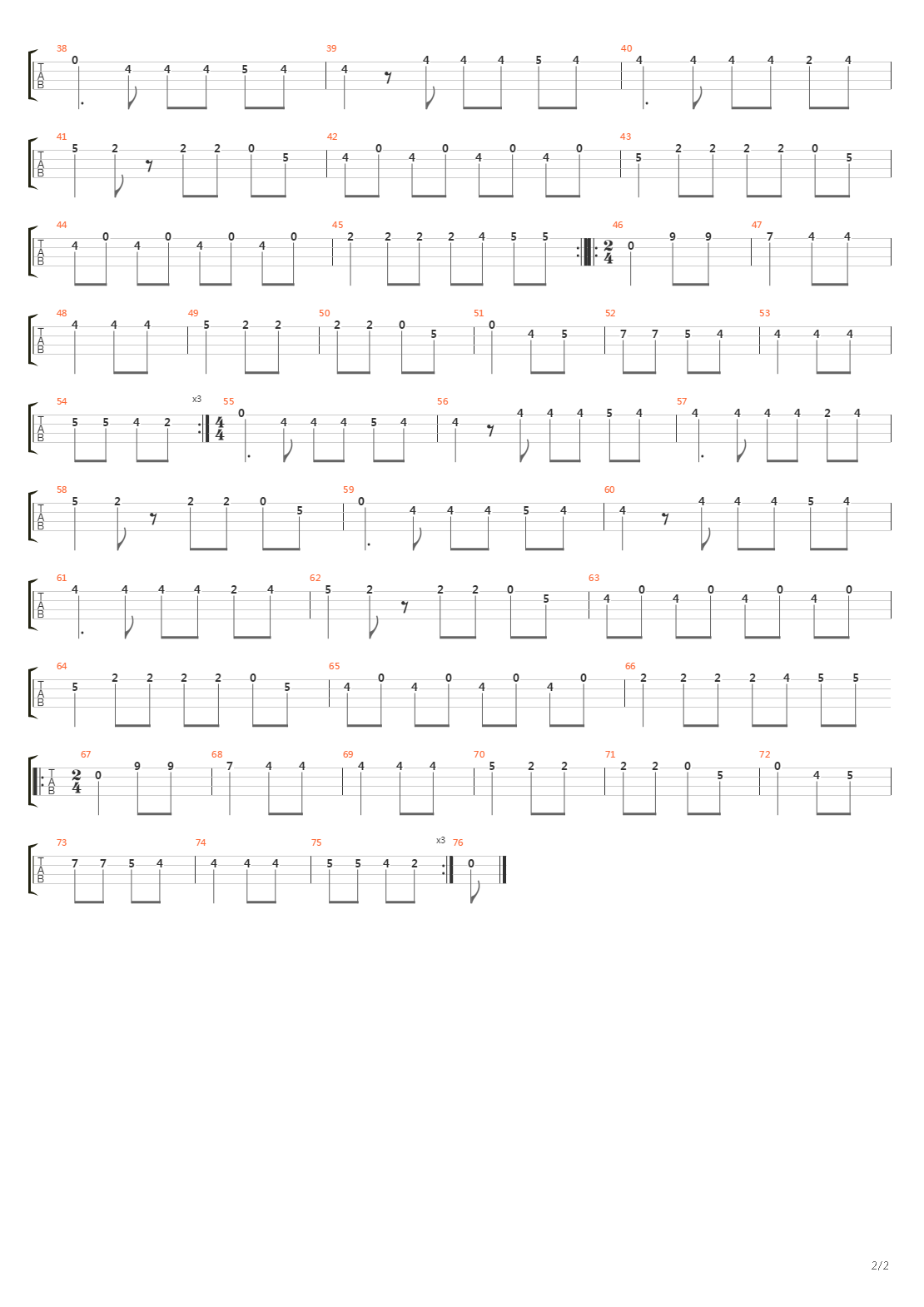 Le Plombier吉他谱