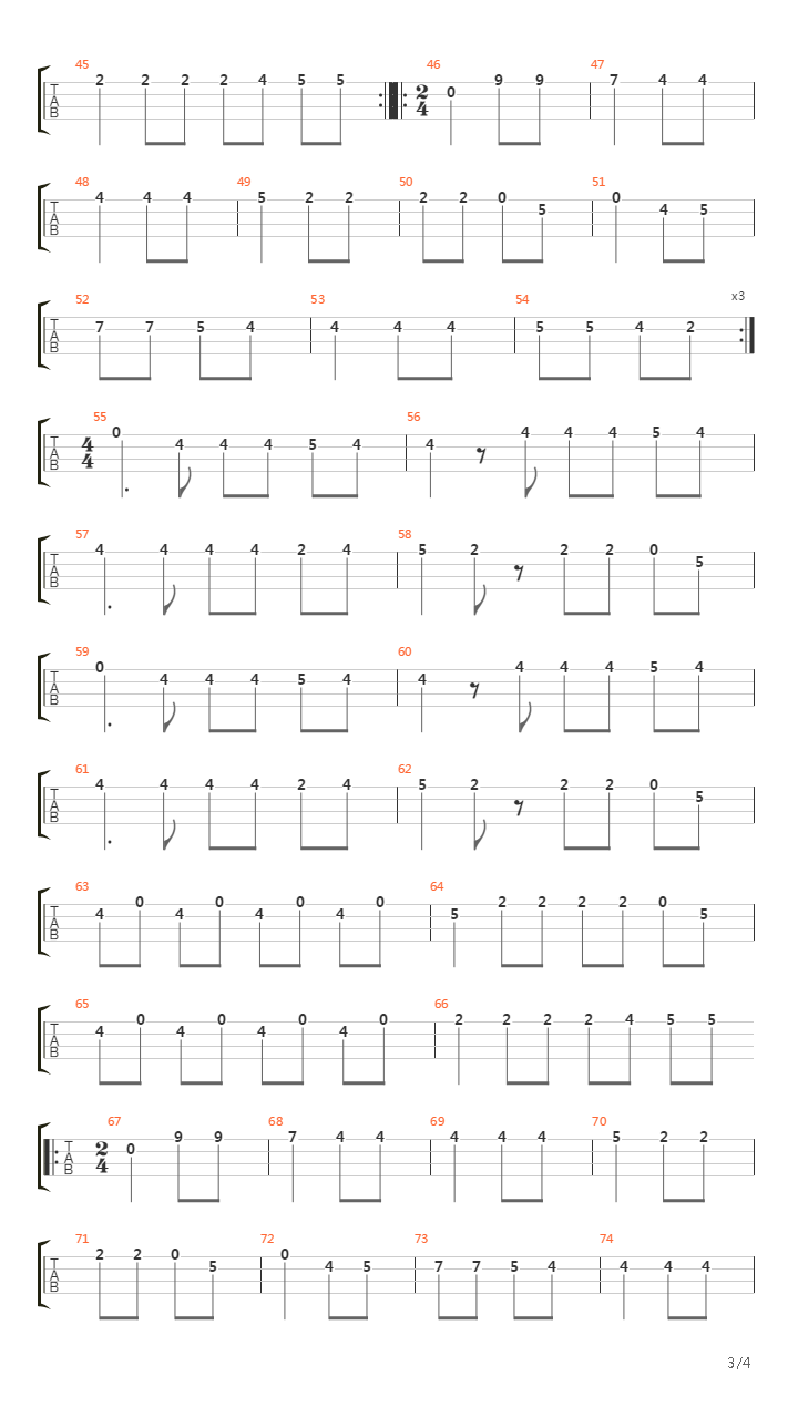 Le Plombier吉他谱