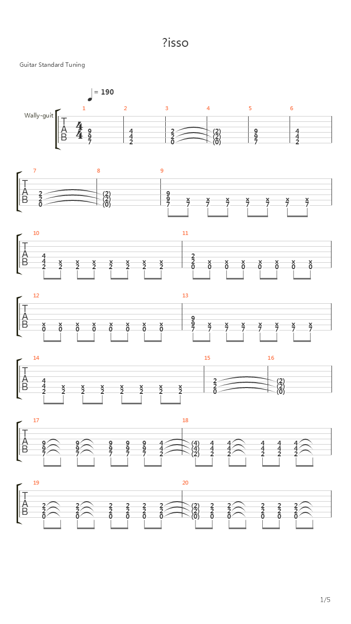 E Isso吉他谱