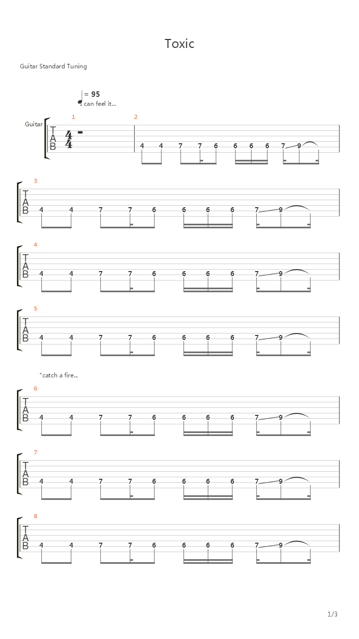 Toxic吉他谱