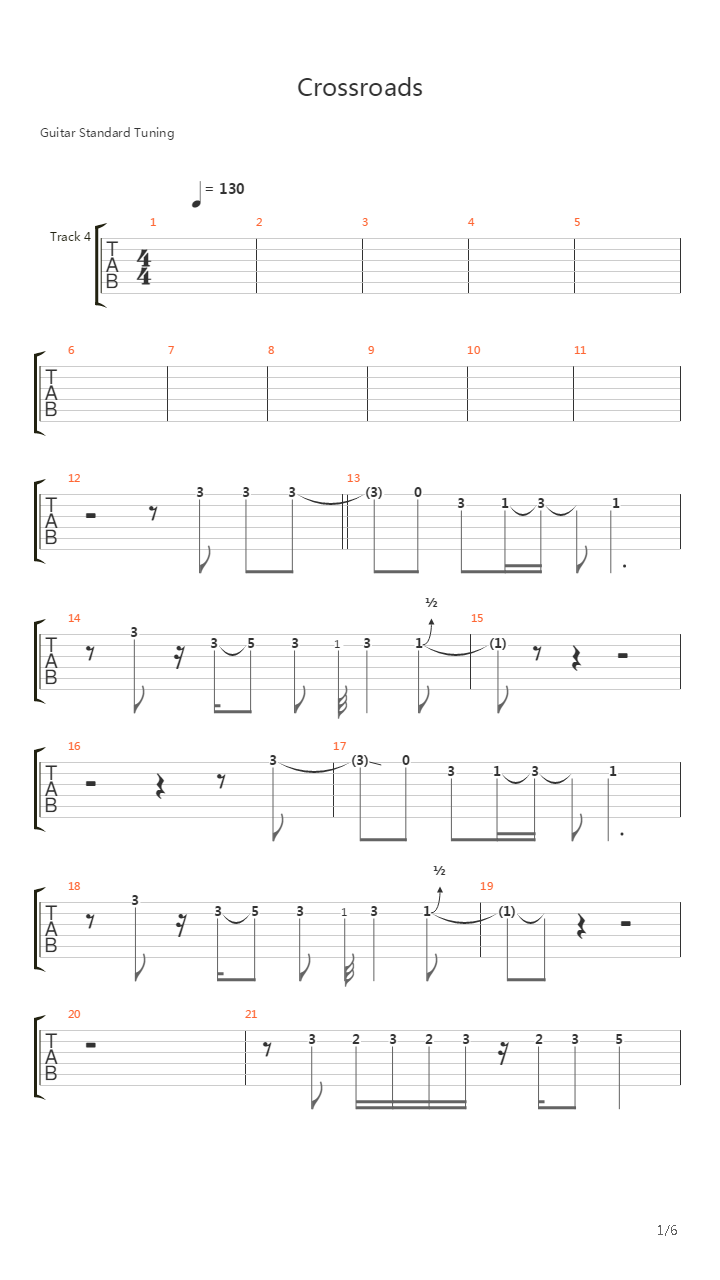 Crossroads吉他谱
