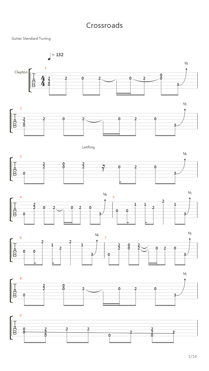 Crossroads吉他谱