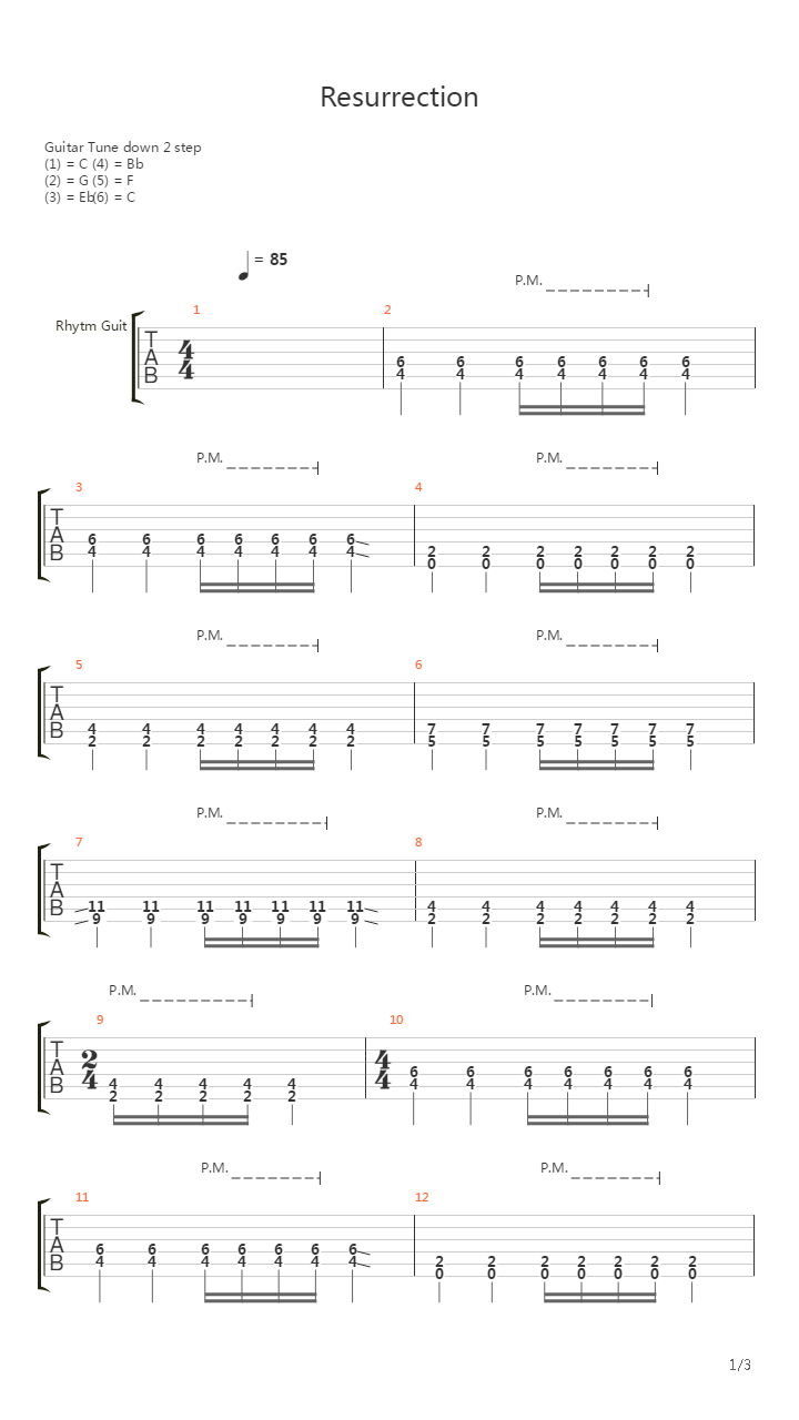 Resurrection吉他谱