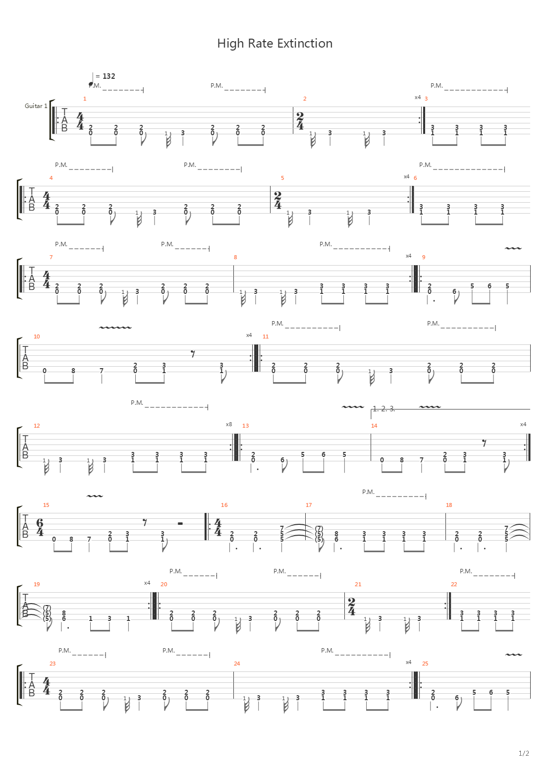 High Rate Extinction吉他谱