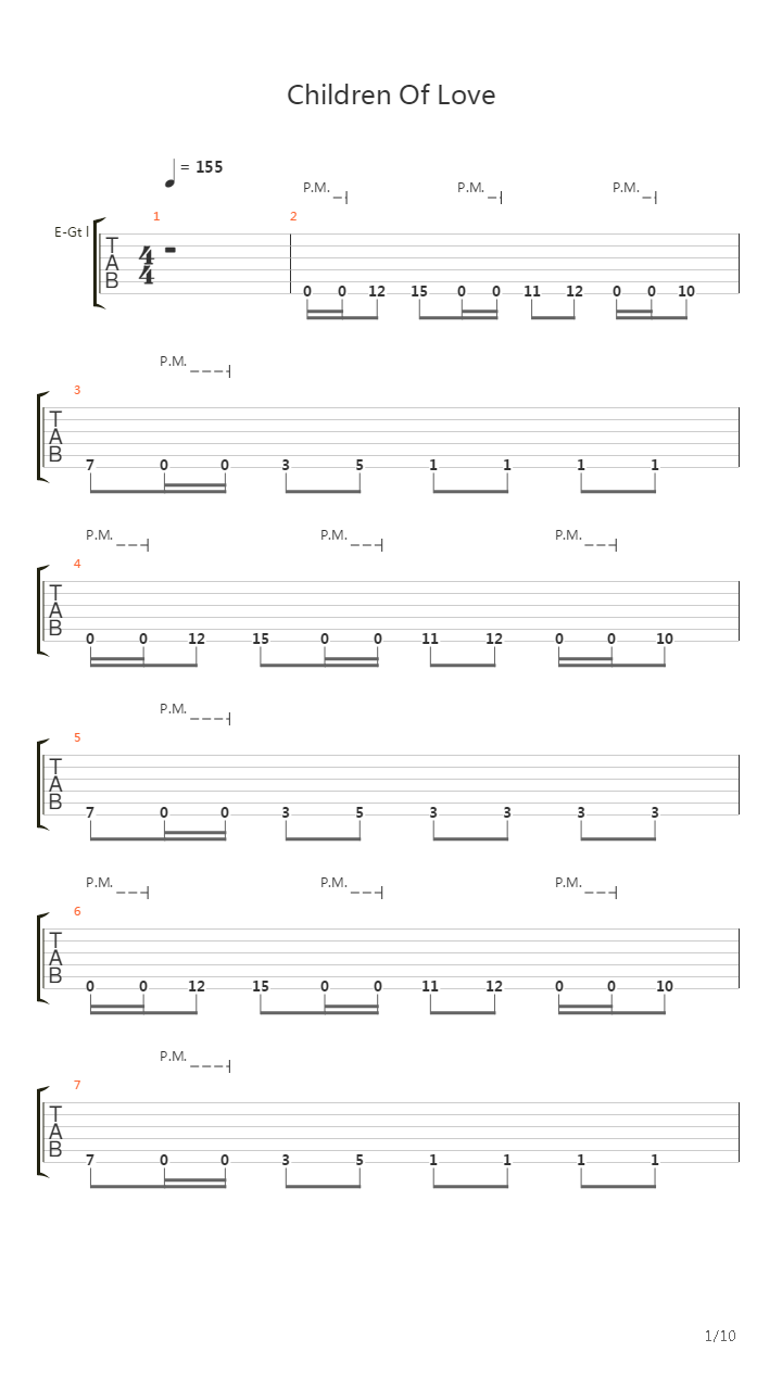 Children Of Love吉他谱