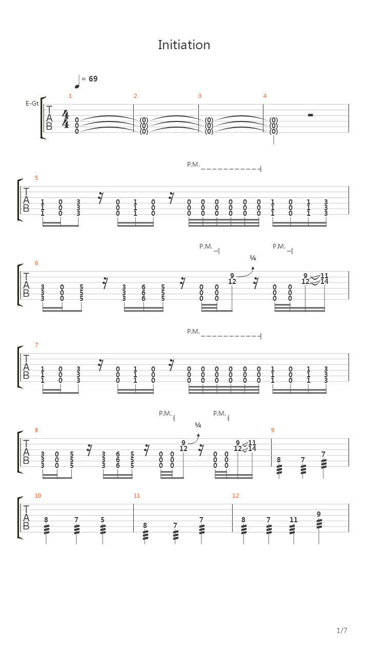Initiation吉他谱