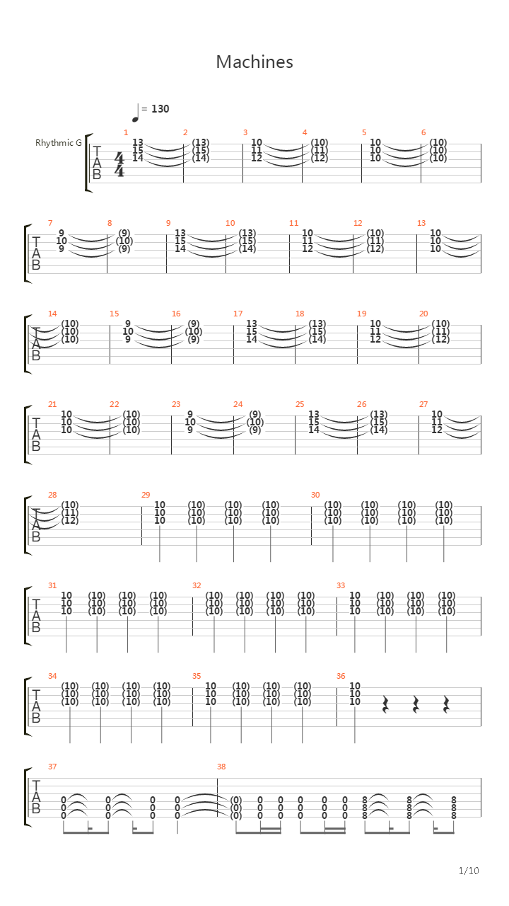 Machines吉他谱