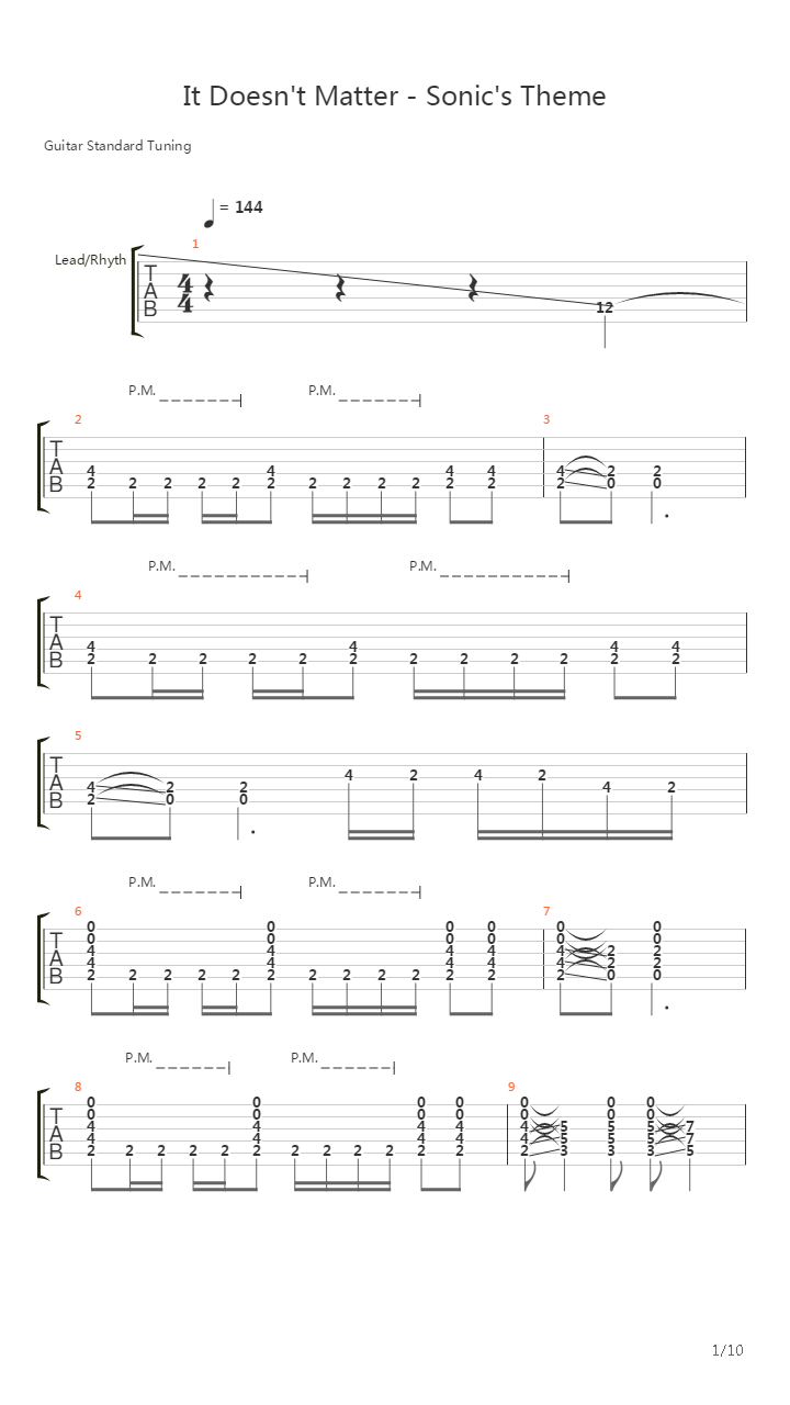It Doesnt Matter吉他谱