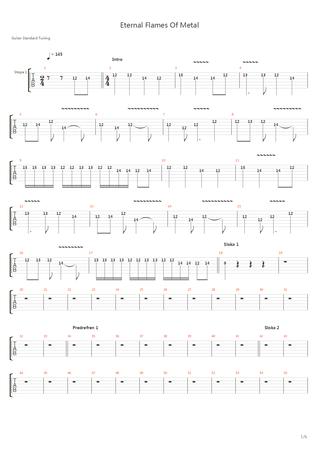 Eternal Flames Of Metal吉他谱