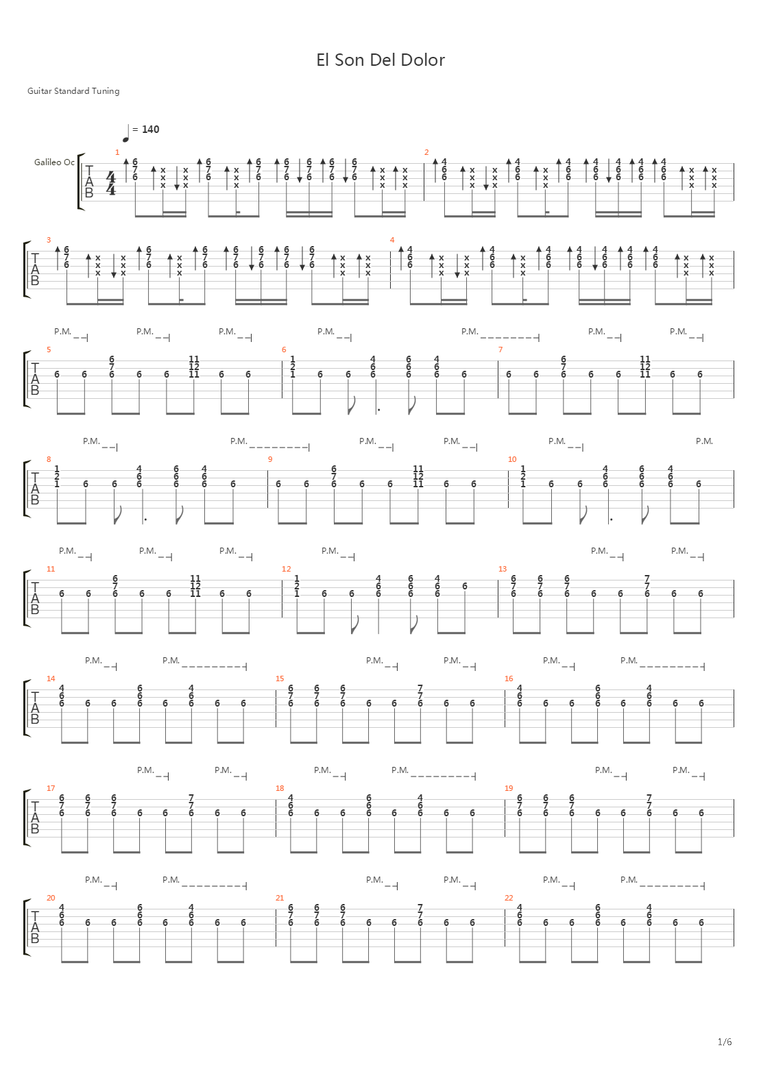 El Son Del Dolor吉他谱