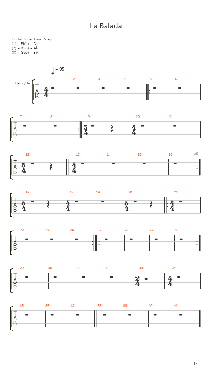 La Balada吉他谱