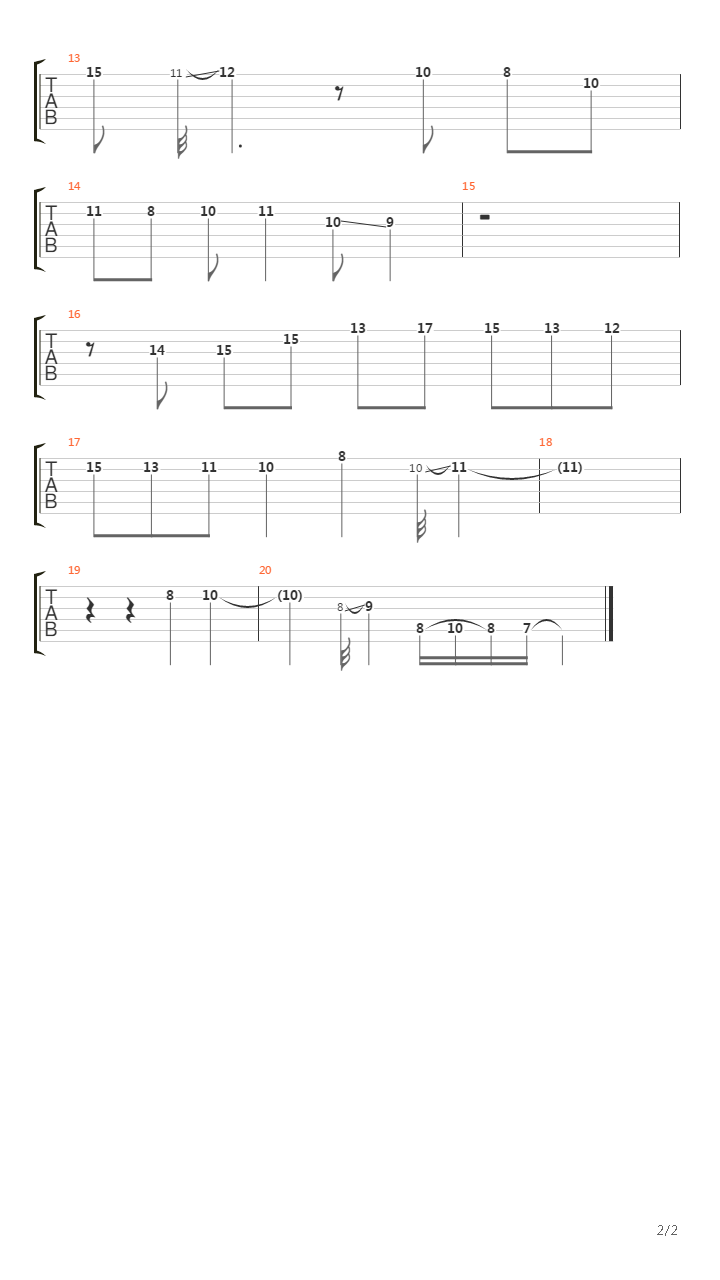 Baja La Tension吉他谱