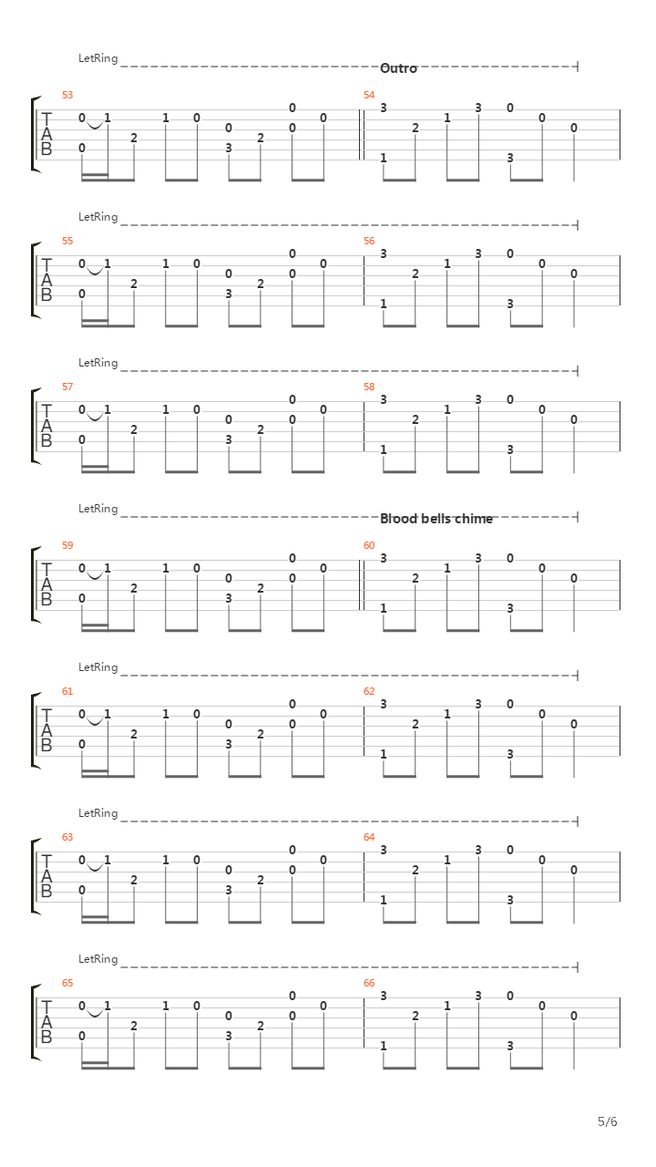 Blood Bells Chime吉他谱