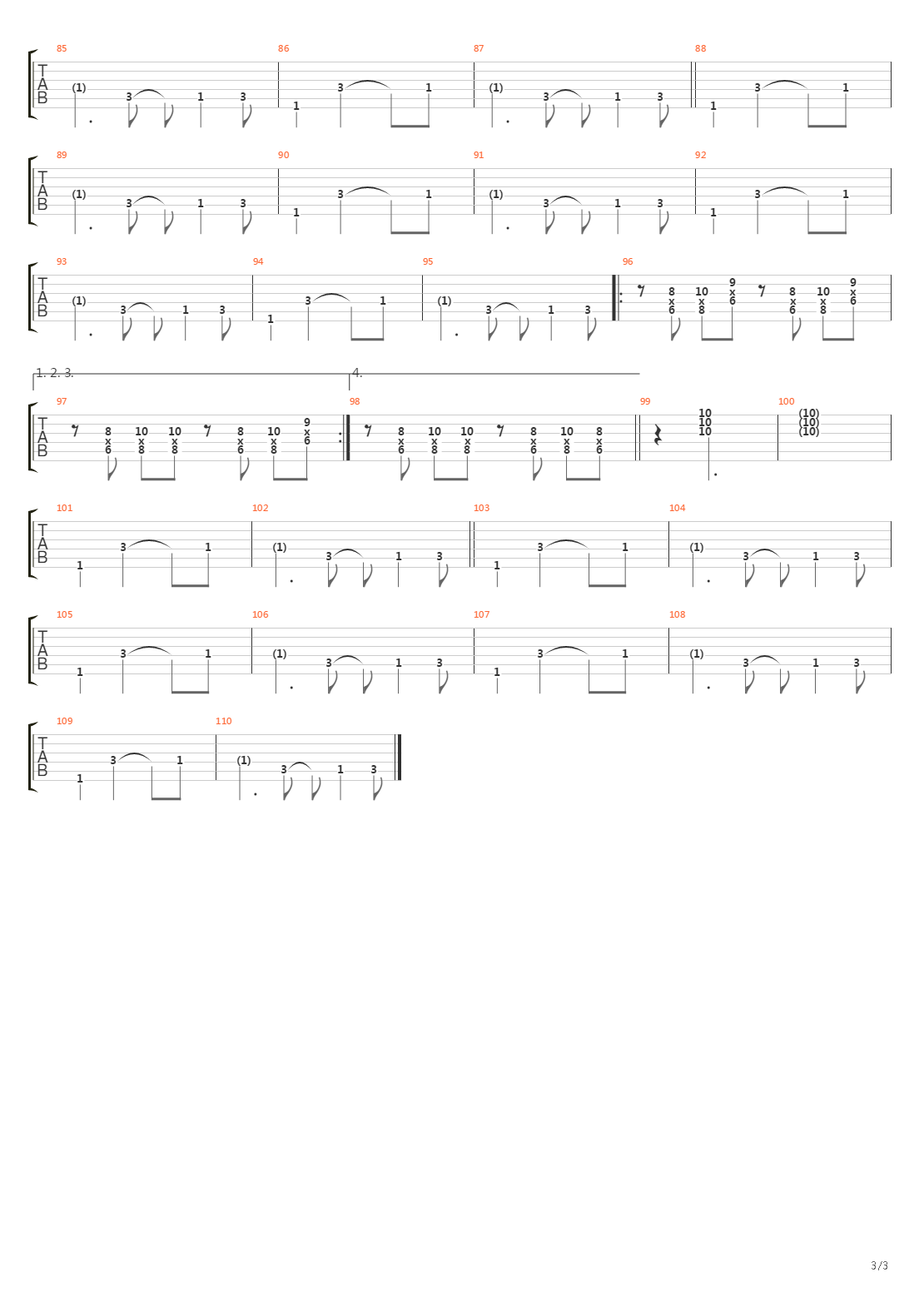 Pusherman吉他谱