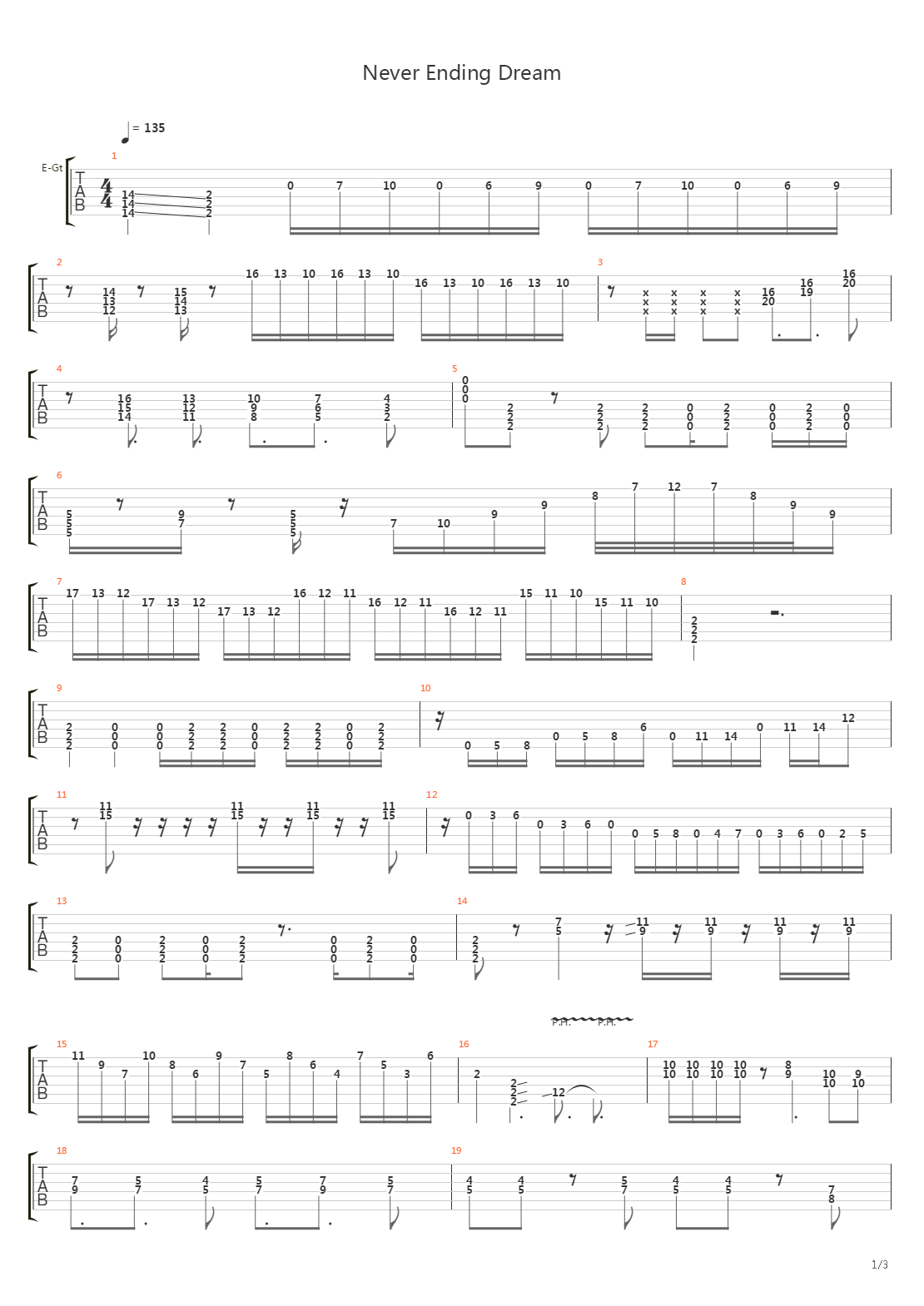 Never Ending Dream吉他谱