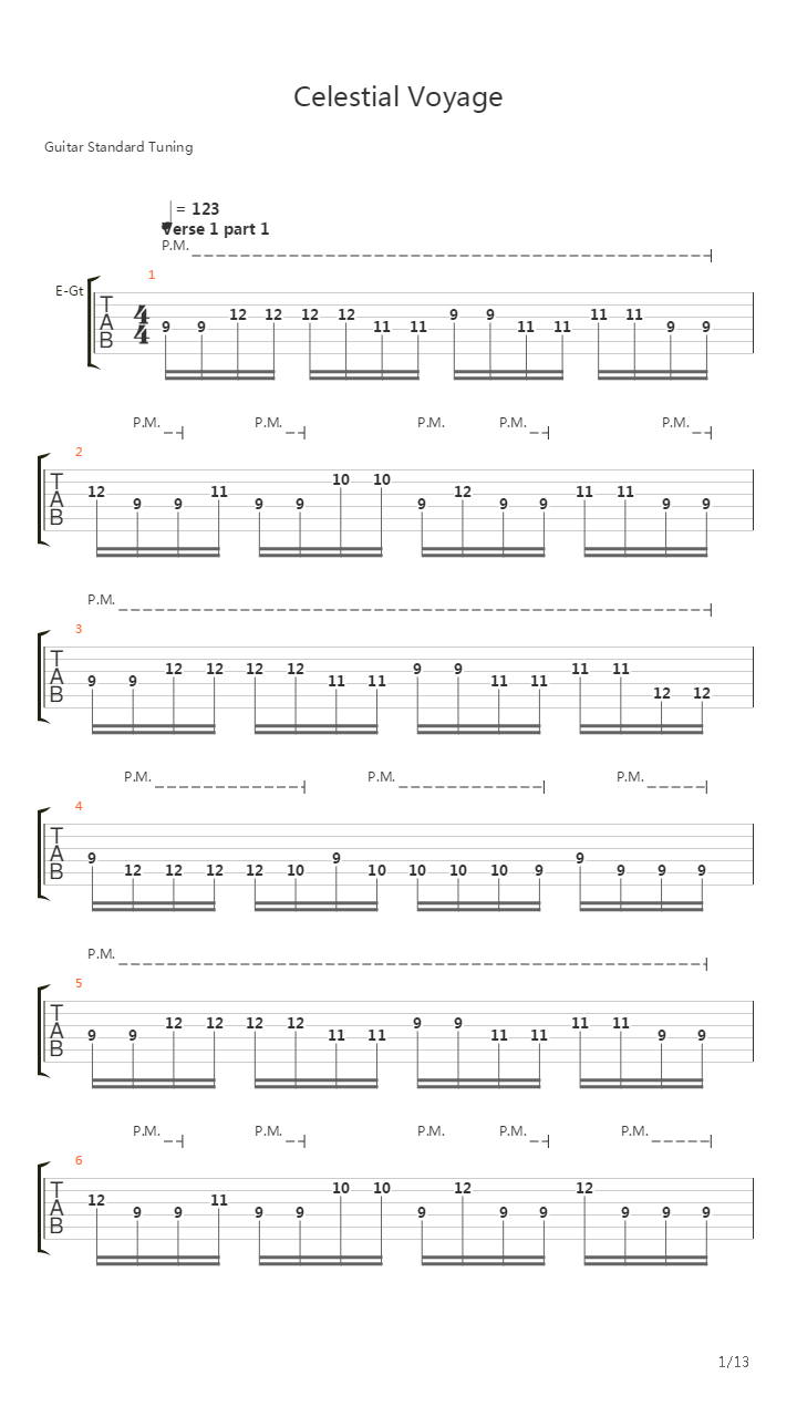 Celestial Voyage吉他谱