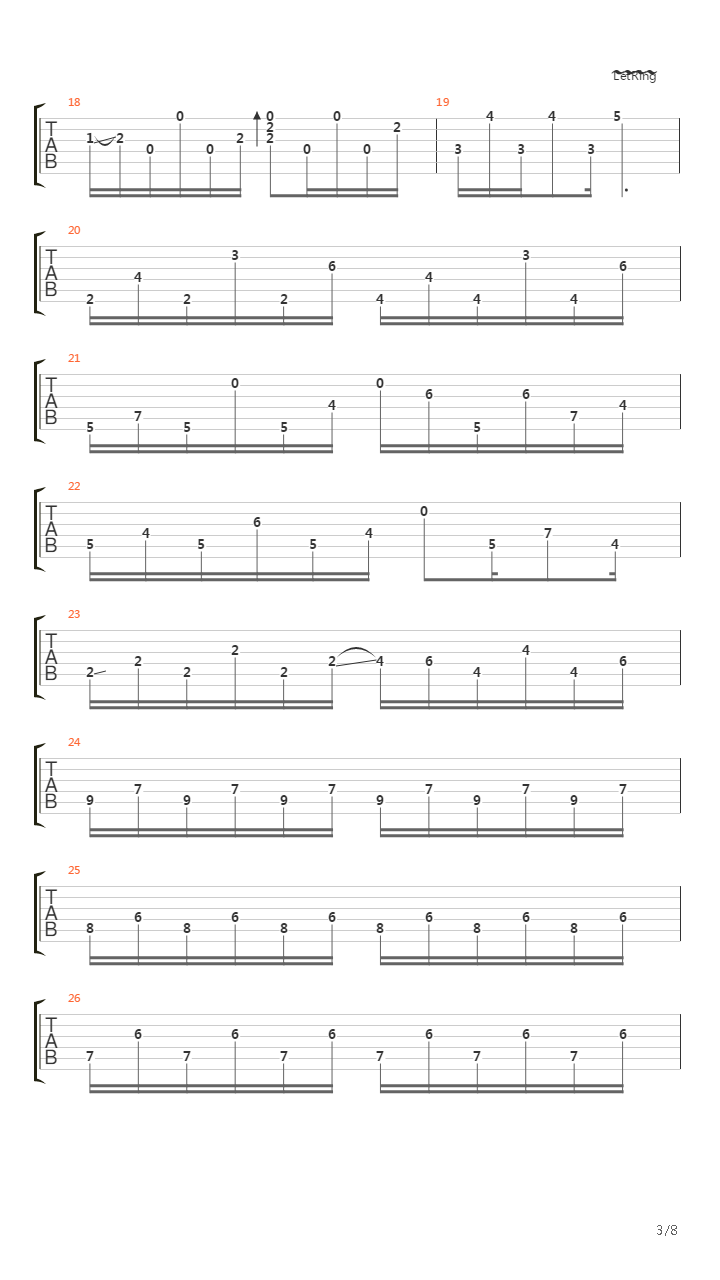 Integral Acoustic吉他谱