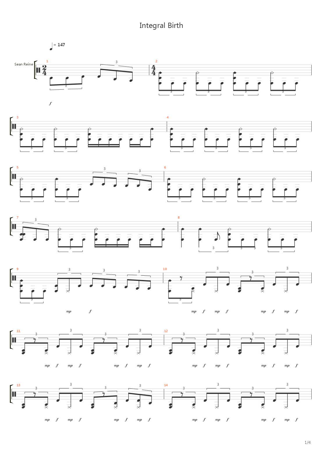 Integral Birth吉他谱