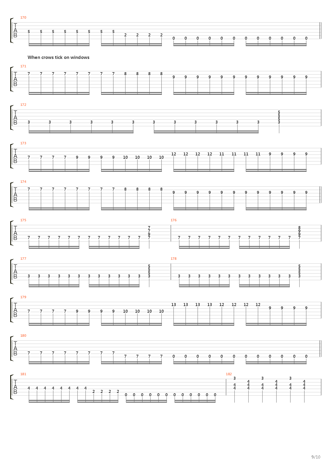 When Crows Tick On Windows吉他谱