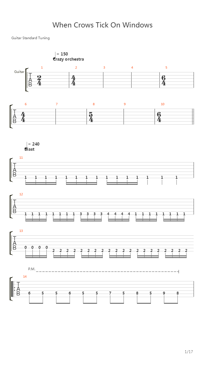 When Crows Tick On Windows吉他谱