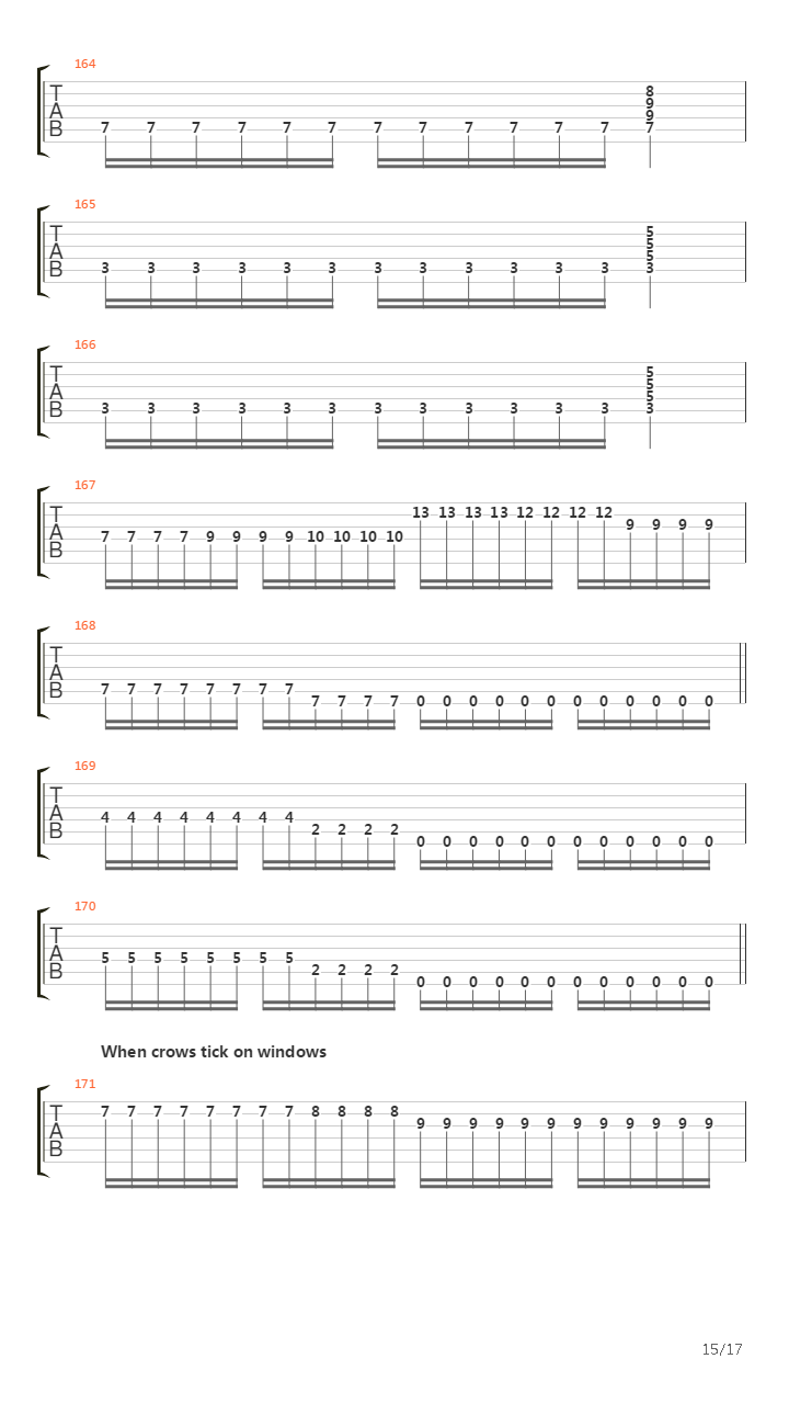 When Crows Tick On Windows吉他谱