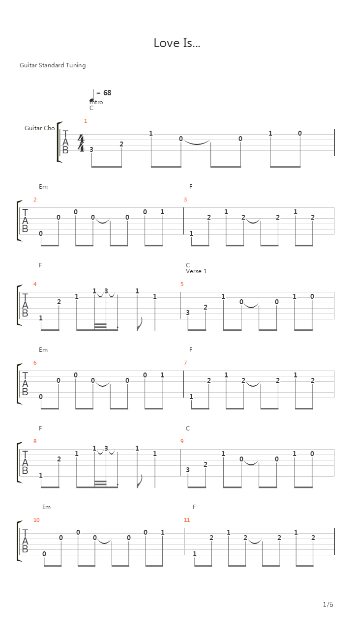 Love Is吉他谱