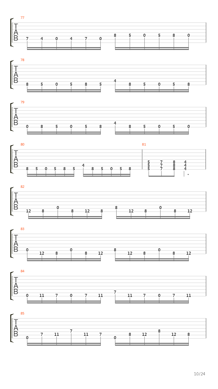 Autarch吉他谱