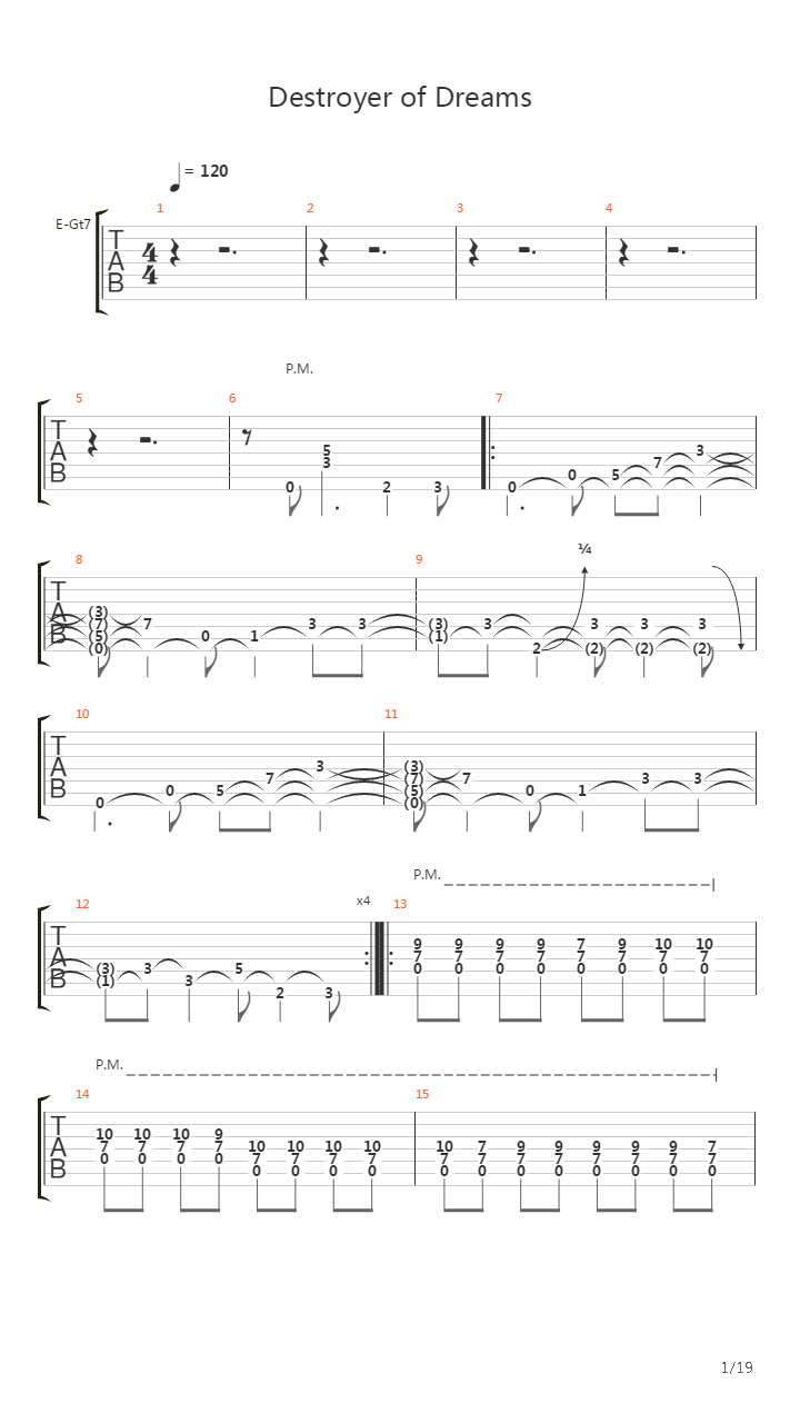 Destroyer Of Dreams吉他谱