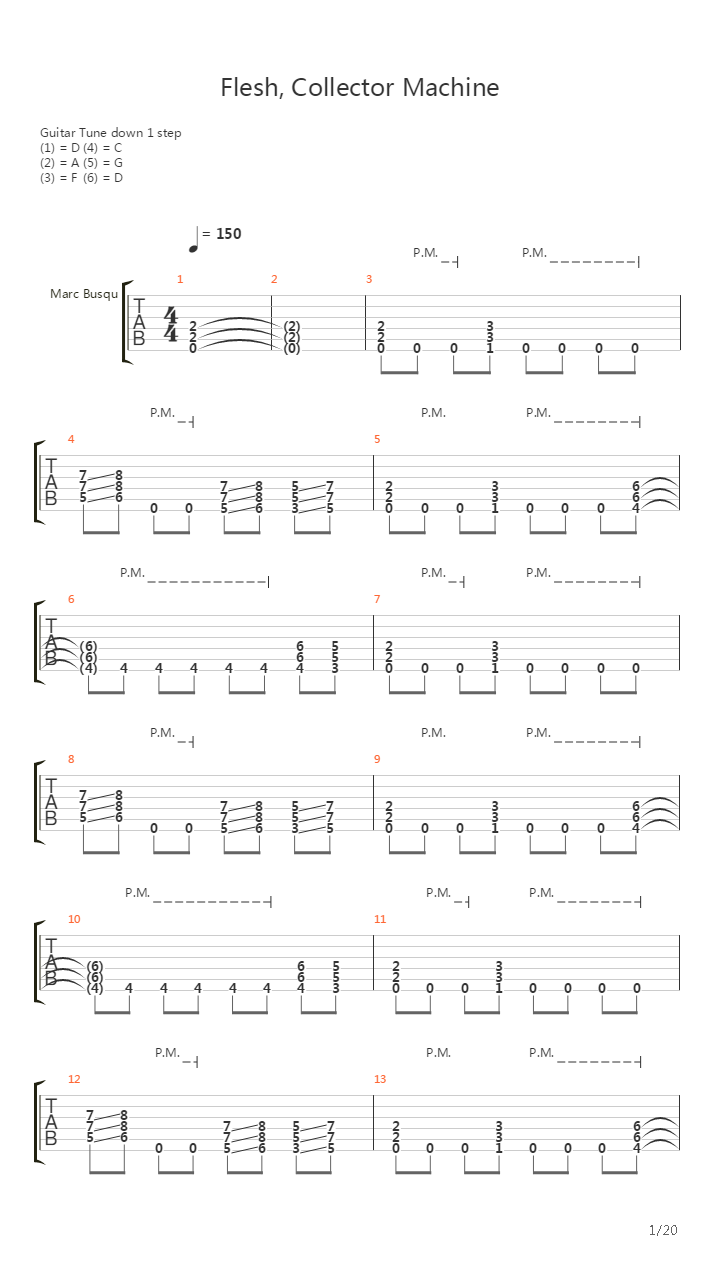 Flesh Collector Machine吉他谱