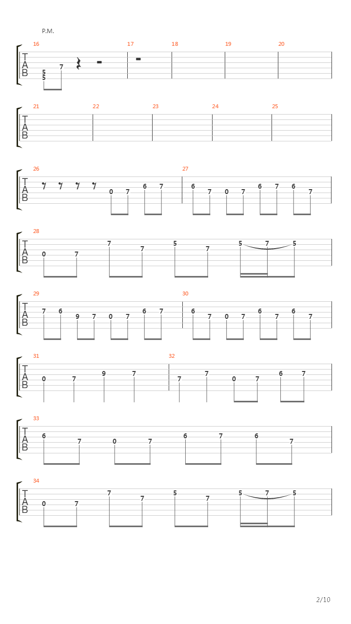 Second Guessing吉他谱