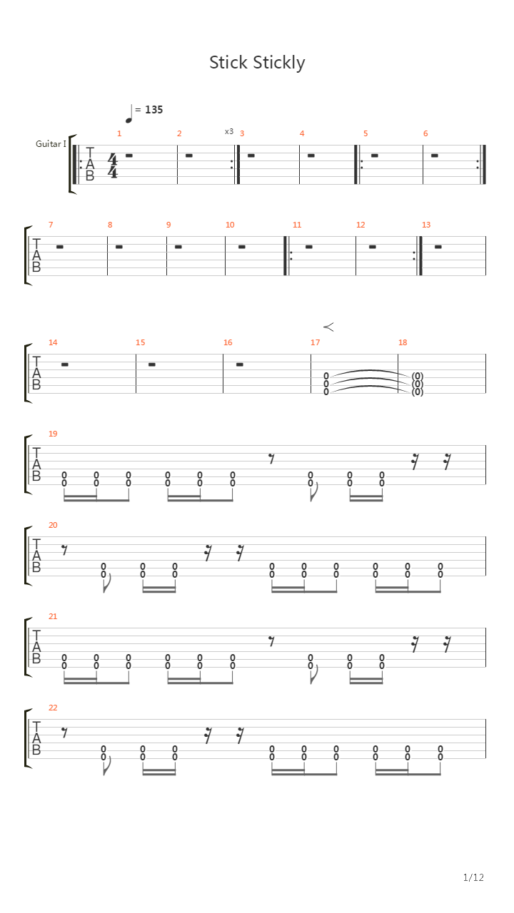 Stick Stickly吉他谱