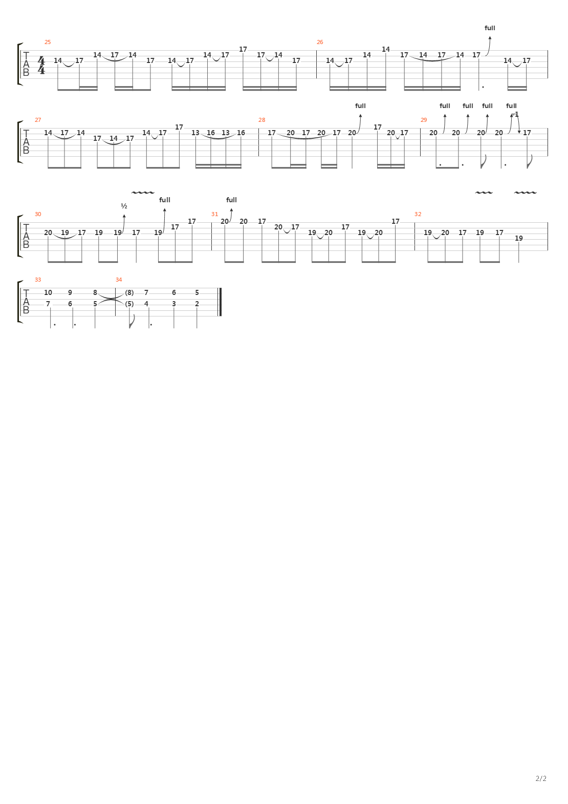 Skin O My Teeth吉他谱