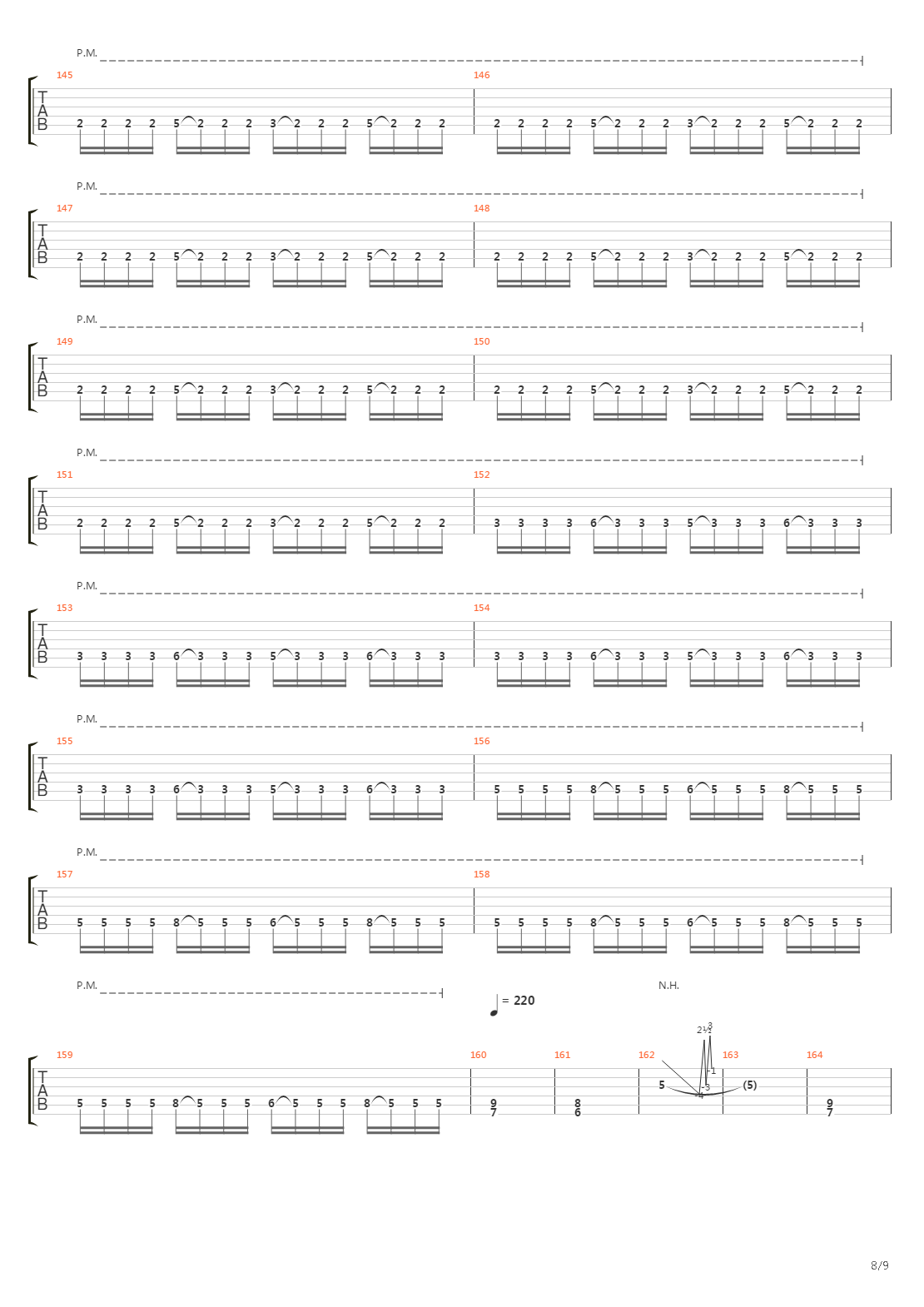 War吉他谱