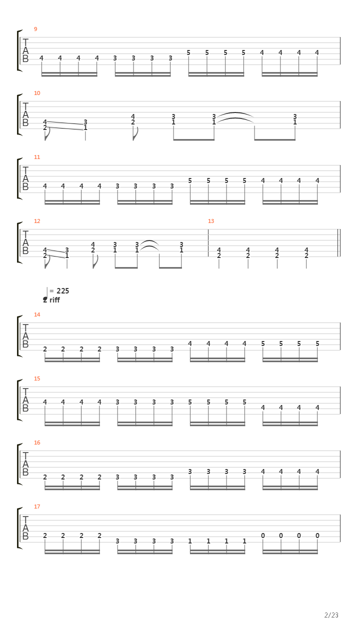 Mass Obliteration吉他谱