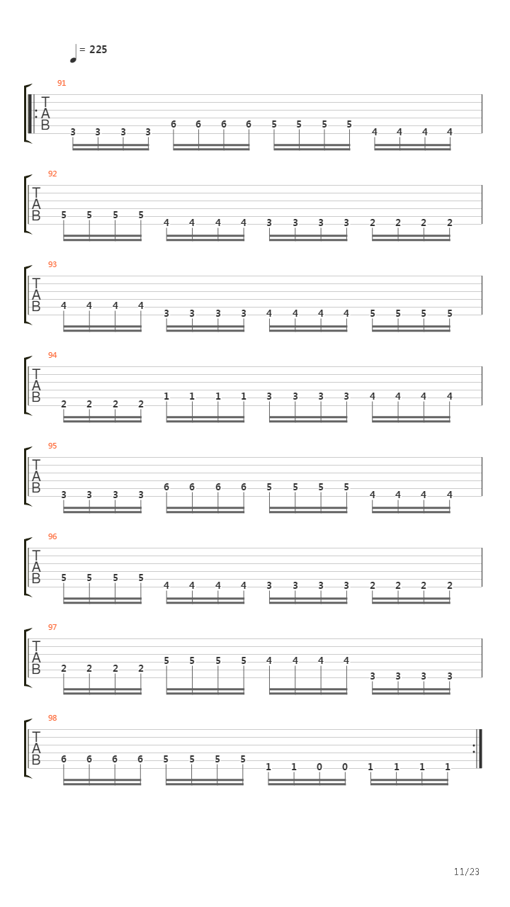 Mass Obliteration吉他谱