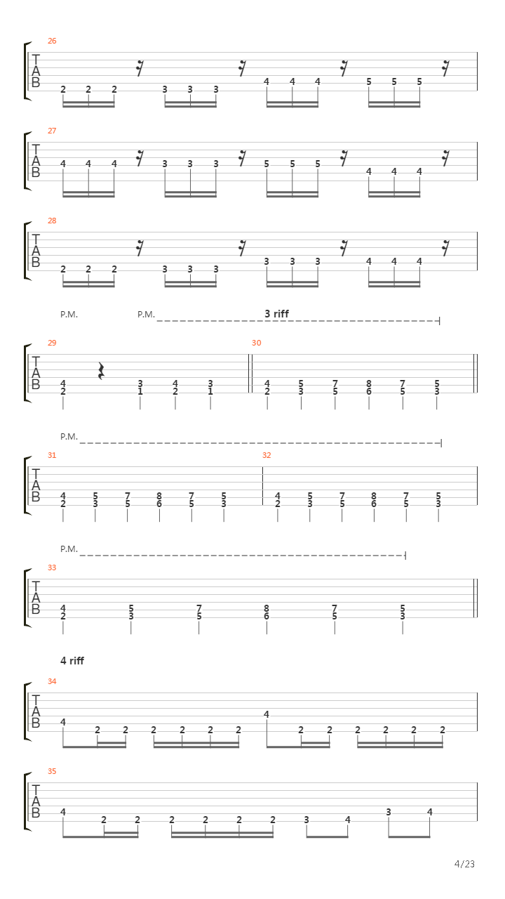 Mass Obliteration吉他谱