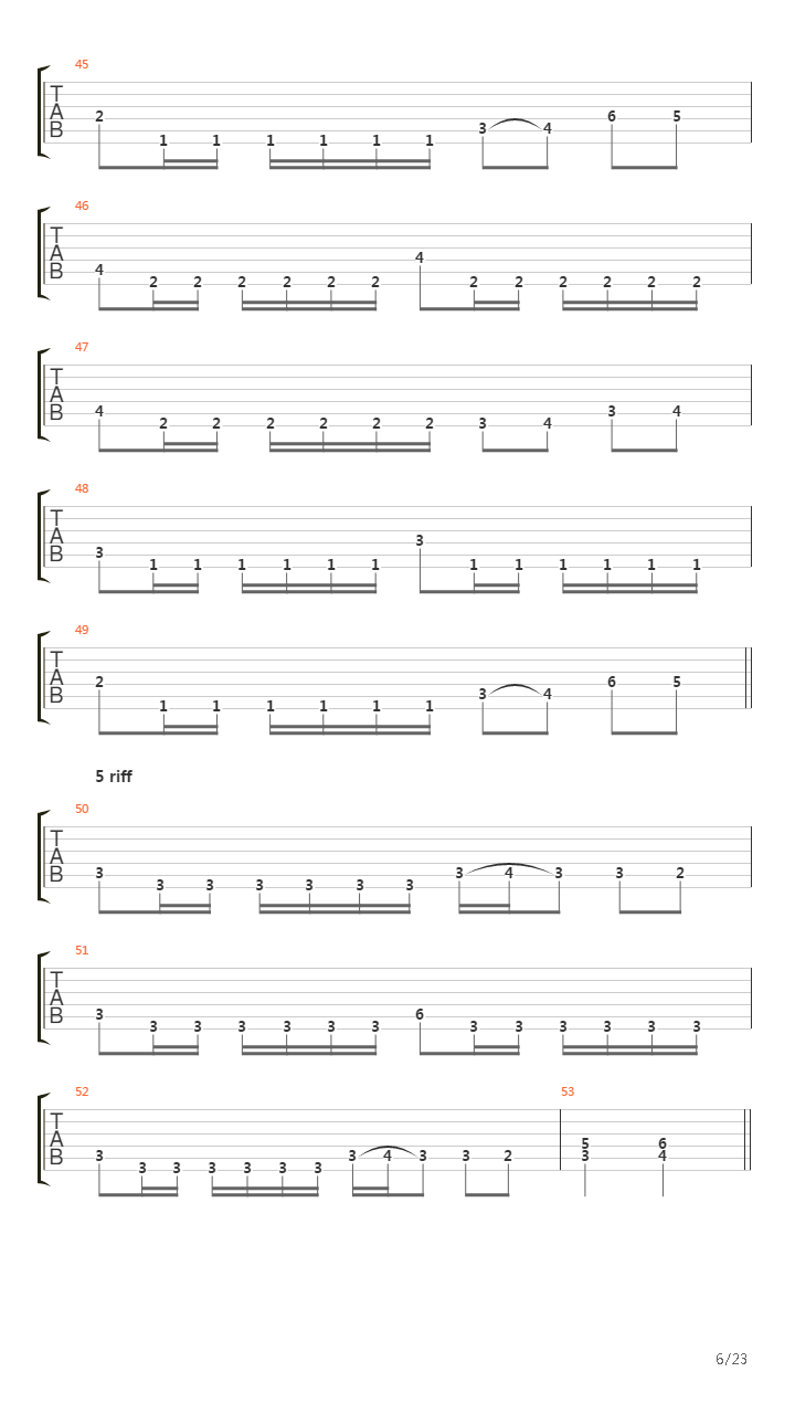 Mass Obliteration吉他谱