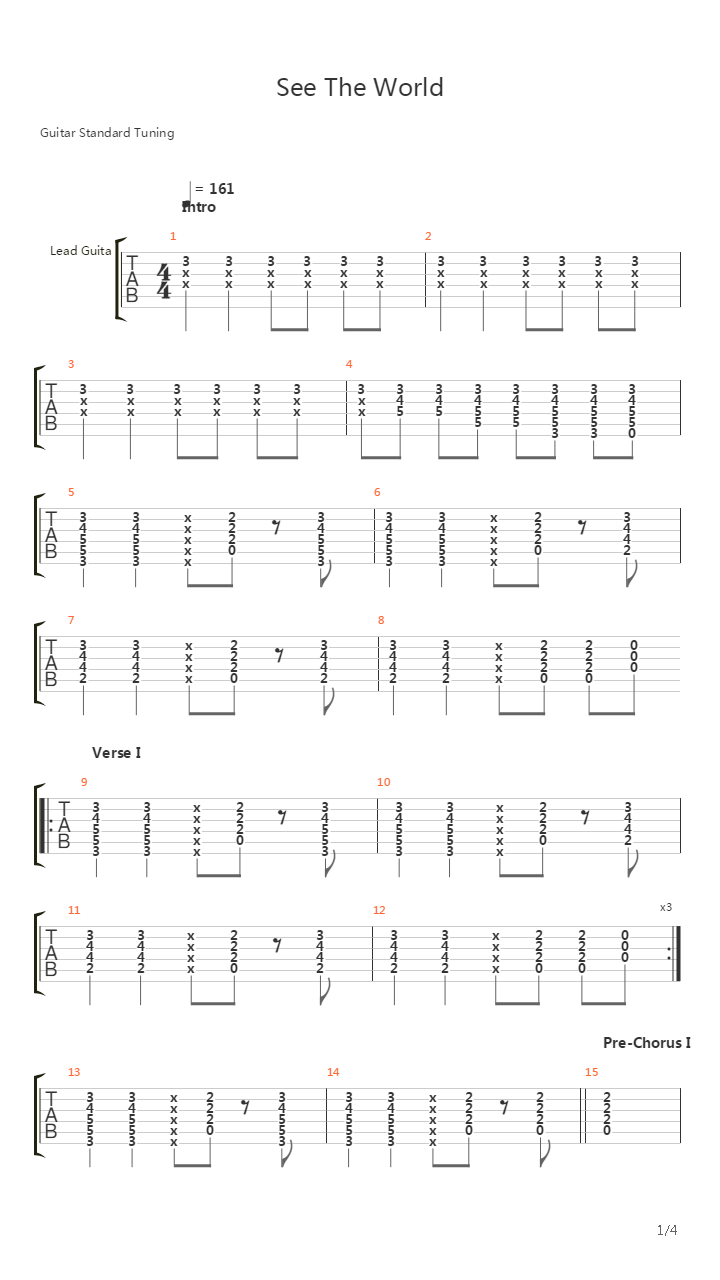 See The World吉他谱