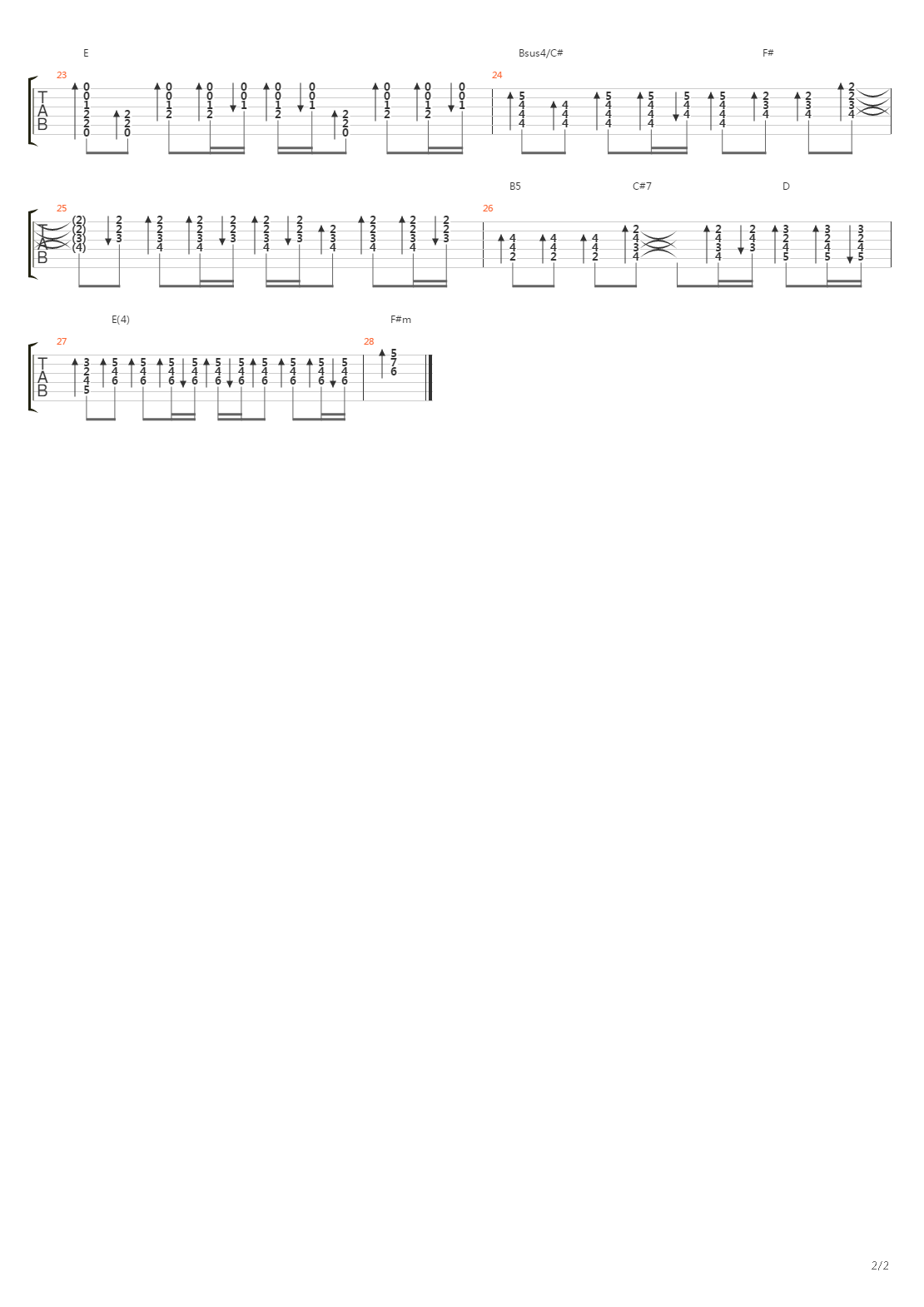 きみにとどけ(好想告诉你OP)吉他谱