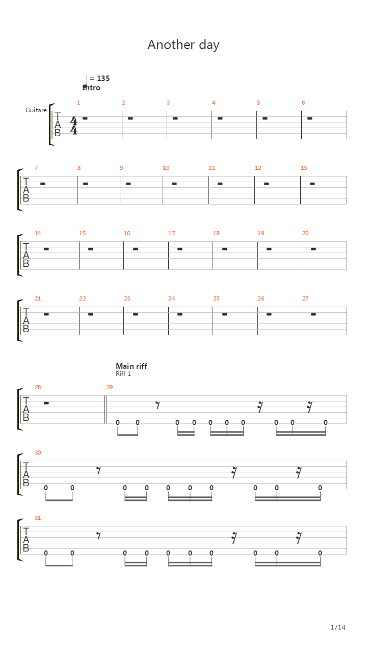 Another Day吉他谱