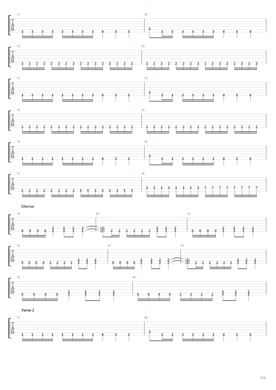 Fall Of Men吉他谱