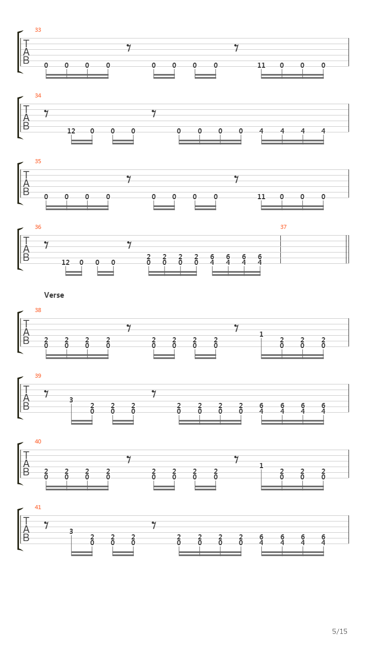 Rush吉他谱