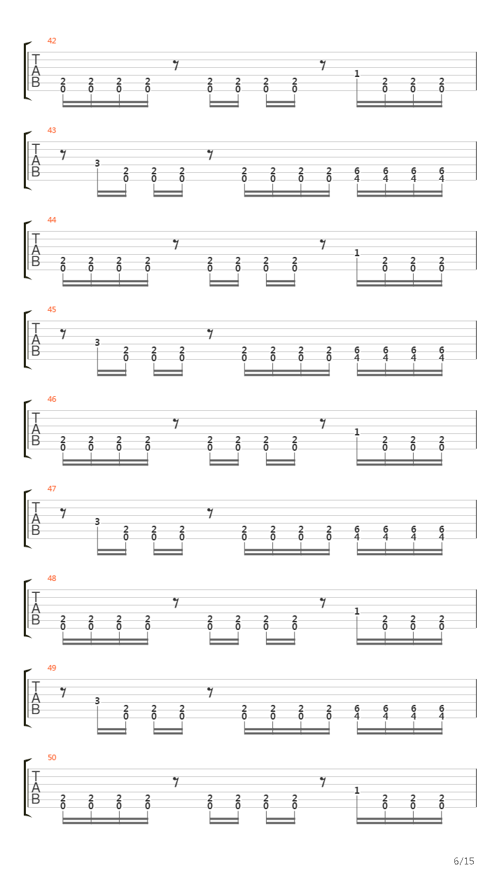 Rush吉他谱