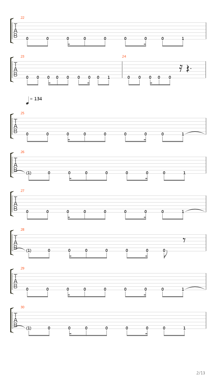 Rush吉他谱