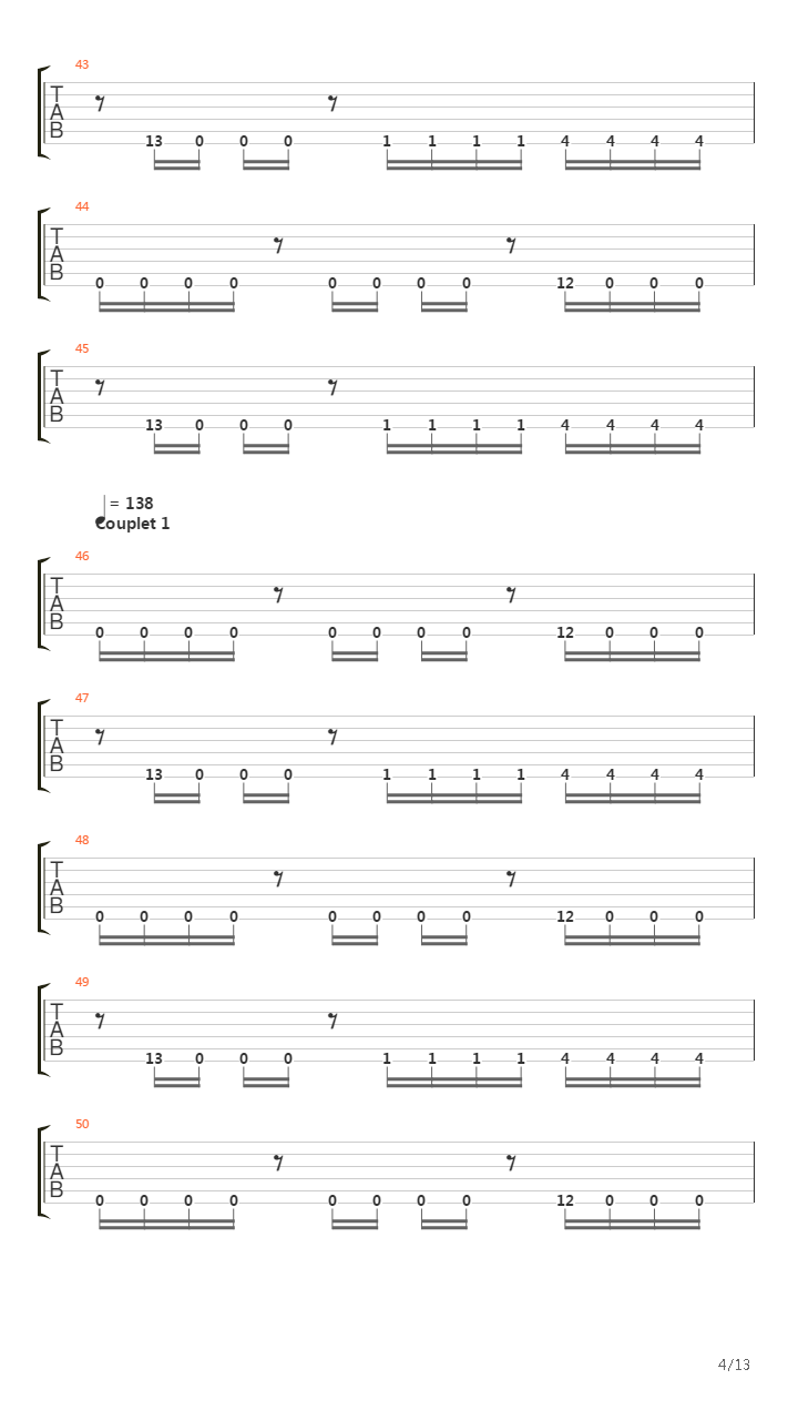 Rush吉他谱